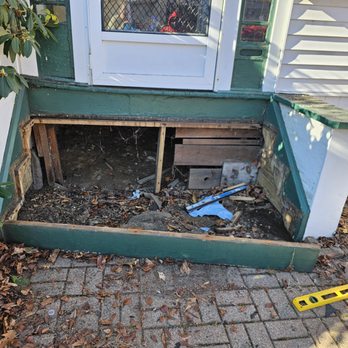 Manny Roofing - DURING (front step reconstruction) - Roofing Near Me - Beacon Falls, Connecticut