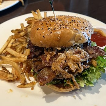 Local Goat - TN Whiskey Glazed Burger* - New American Near Me - Pigeon Forge, Tennessee