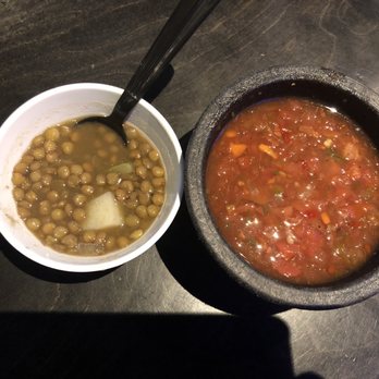 Mariscos Uruapan - Salsa and beans - Mexican Near Me - Irwindale, California