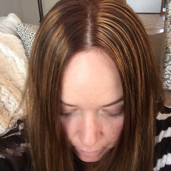 Custom Cut & Color - Photo 2: Result of root touch-up and highlights from the salon. - Hair Stylists Near Me - Big Lake, Minnesota