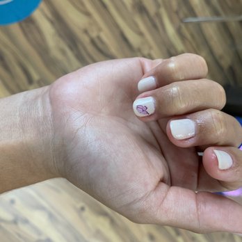 Mirage Nails & Spa - Gel mani with sticker - Nail Salons Near Me - Fort Myers, Florida Mirage Nails & Spa - Gel mani with sticker - Nail Salons Near Me - Fort Myers, Florida