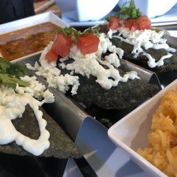 Blue fluffy quesadillas