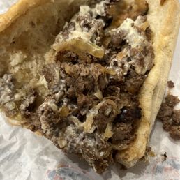 Meat, cheese, onions.