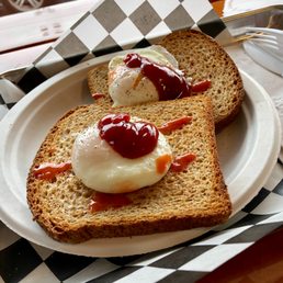 i asked for 2 poached eggs on toast and a coffee, they were perfect, under $5
