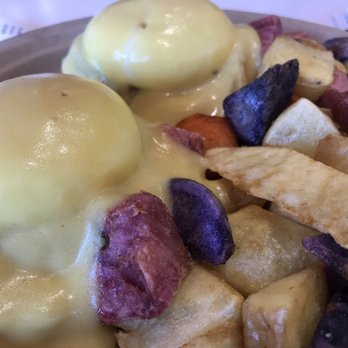 Koa Pancake House - Today's special: Crab Benedict with potato medley - Breakfast & Brunch Near Me - Kapolei, Hawaii Koa Pancake House - Today's special: Crab Benedict with potato medley - Breakfast & Brunch Near Me - Kapolei, Hawaii