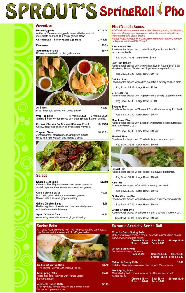 Sprout's Springroll & Pho