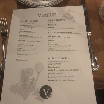 Virtue Restaurant - Menu - Southern Near Me - Chicago, Illinois Virtue Restaurant - Menu - Southern Near Me - Chicago, Illinois
