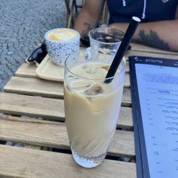 Moment - Iced oat latte and regular cappuccino