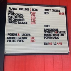 Big C's BBQ - Menu as of 9/9/22