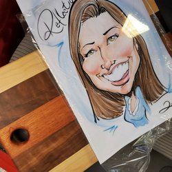 Nov 2020: GREAT prices! Caricature $14 ($10 B&W) & walnut/cherry/oak cutting board $40