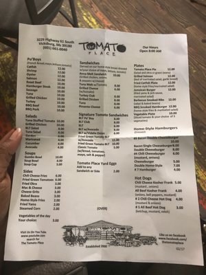 Menu photo 8 The Tomato Place Vicksburg, MS Menu photo 8 The Tomato Place Vicksburg, MS