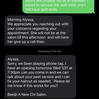 A New Chi salon & Spa - Messages with salon - Hair Salons Near Me - McKinney, Texas A New Chi salon & Spa - Messages with salon - Hair Salons Near Me - McKinney, Texas