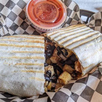 Cedar & Salt Coffeehouse - Vegan breakfast burrito - black beans, tofu, and super tasty country potatoes - Coffee & Tea Near Me - Coupeville, Washington Cedar & Salt Coffeehouse - Vegan breakfast burrito - black beans, tofu, and super tasty country potatoes - Coffee & Tea Near Me - Coupeville, Washington