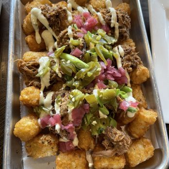 Roadhouse Pub & Eatery - Pulled pork tater tots - Gastropubs Near Me - Jackson, Wyoming Roadhouse Pub & Eatery - Pulled pork tater tots - Gastropubs Near Me - Jackson, Wyoming