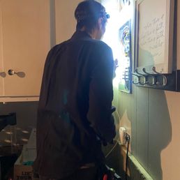 Vince Miller checking out the electrical panel.