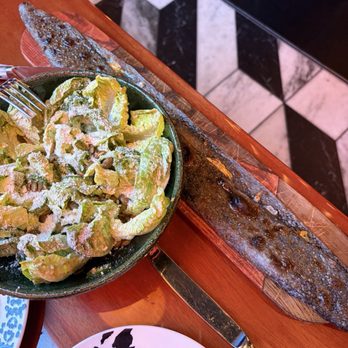 Limusina - TAJIN CAESAR SALAD Spiced pumpkin seeds, cotija  SQUASH BLOSSOM MACHETE - Mexican Near Me - New York, New York