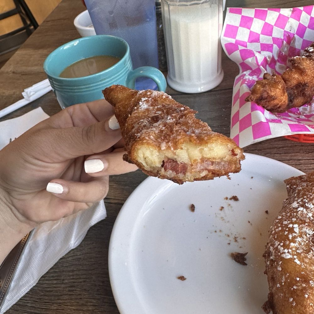 Doug's Day Diner - Funnel cake bacon  OH MY FREAKING GOD - Breakfast & Brunch Near Me - Loveland, Colorado