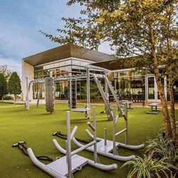 SYNLawn Houston - "The Yard" at The Preserve in Houston, Texas - 1,245 sq. ft. Houston athletic turf