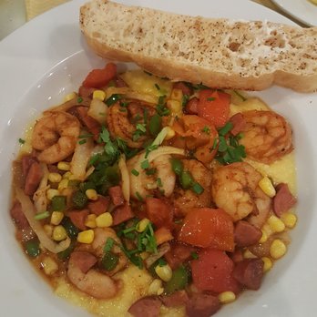 First Watch - Shrimp and grits had andoulle sausage in it. It was delicious! - Cafes Near Me - Hampton, Virginia First Watch - Shrimp and grits had andoulle sausage in it. It was delicious! - Cafes Near Me - Hampton, Virginia