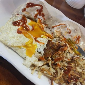 Uptown Bar & Grill - Biscuits and gravy with hash browns and sunny side up eggs, add hot sauce - Bars Near Me - Waverly, Minnesota Uptown Bar & Grill - Biscuits and gravy with hash browns and sunny side up eggs, add hot sauce - Bars Near Me - Waverly, Minnesota