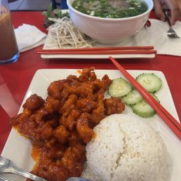 sweet and sour chicken  everything meat pho