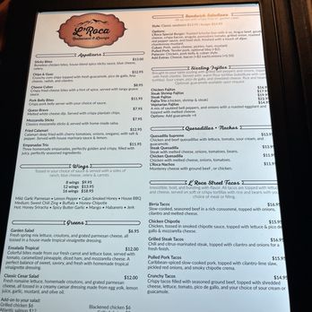L'Roca - Menu - Latin American Near Me - Albany, New York