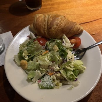 Charleston's - House Salad With Croutons and Croissant - Steakhouses Near Me - Omaha, Nebraska Charleston's - House Salad With Croutons and Croissant - Steakhouses Near Me - Omaha, Nebraska