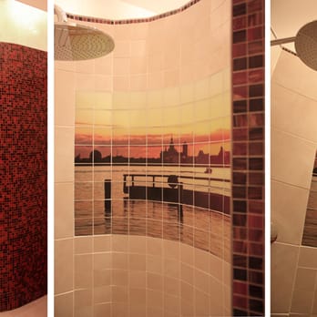 Visiolith - Fotofliesen in einer exklusiven Runddusche - Graphic Design Near Me - Berlin, BE