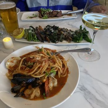19seventy - Seafood pasta, steak, veggies - Italian Near Me - Whittier, California