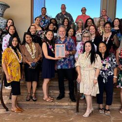 Na Hoku - Maui District Team and Na Hoku's President, July 2024