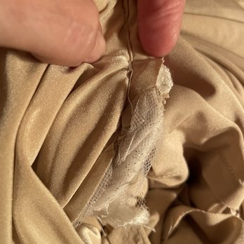 Sew More Couture - The cause of the lumpy, uneven side seams and liner being too short. - Sewing & Alterations Near Me - Elkridge, Maryland Sew More Couture - The cause of the lumpy, uneven side seams and liner being too short. - Sewing & Alterations Near Me - Elkridge, Maryland