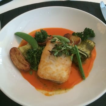 Yellow Door Bistro - Roasted Haida Gwaii Halibut - Canadian (New) Near Me - Calgary, Alberta