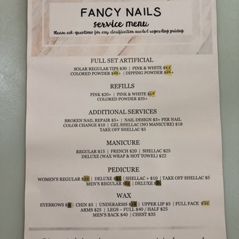 Fancy Nails - Price menu - Nail Salons Near Me - Rosenberg, Texas