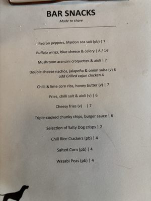 Menu photo 2 The Black Dog London, XGL Menu photo 2 The Black Dog London, XGL