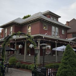 Jewel of the North - The entire building and patio area.