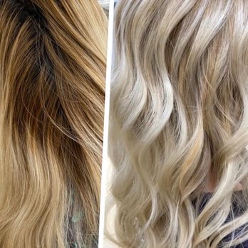 Good Salon by J - Before pic: very grown out roots and brassy. After pic: Joan did my root highlights touch up and toner. So soft and shiny! - Hair Salons Near Me - Fullerton, California