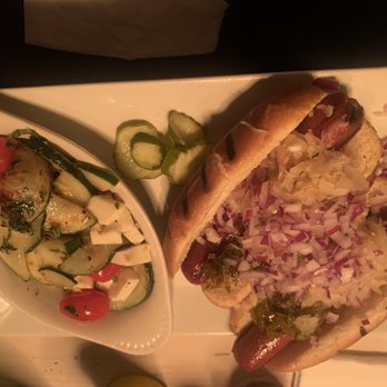 Westville Dumbo - Hebrew National Hot Dogs with zucchini - Comfort Food Near Me - Brooklyn, New York Westville Dumbo - Hebrew National Hot Dogs with zucchini - Comfort Food Near Me - Brooklyn, New York