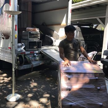 George the Mover - Crew working on a small project, loading up a 15ft delivery van on its way to Eureka Cal - Movers Near Me