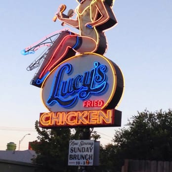 Lucy's Fried Chicken - Sign out front. - New American Near Me - Austin, Texas Lucy's Fried Chicken - Sign out front. - New American Near Me - Austin, Texas