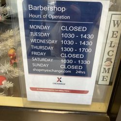 PX Barber Shop - Hours