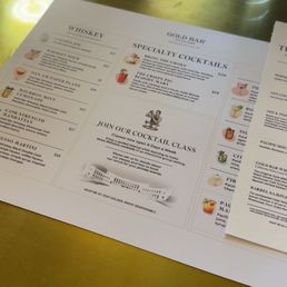 Cocktail menu Cocktail menu