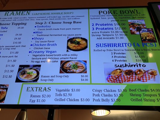 最高 Ginza Ramen And Poke Menu