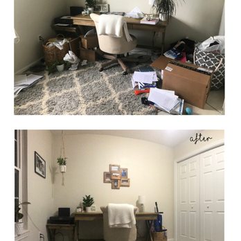 Sustainable Organizers - Professional organizer before and after pictures for a home office. - Home Organization Near Me Sustainable Organizers - Professional organizer before and after pictures for a home office. - Home Organization Near Me