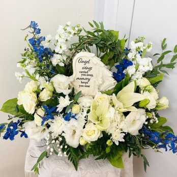 Brea Florist - Wings of an angel in blue and white. Visit our website for pricing. - Florists Near Me - Brea, California Brea Florist - Wings of an angel in blue and white. Visit our website for pricing. - Florists Near Me - Brea, California