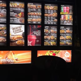 Drive through menu at night Drive through menu at night