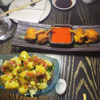 Nobu Chicago - Rock Shrimp Tempura with Creamy Spicy Sauce & Lollipop chicken with sauce - Japanese Near Me - Chicago, Illinois Nobu Chicago - Rock Shrimp Tempura with Creamy Spicy Sauce & Lollipop chicken with sauce - Japanese Near Me - Chicago, Illinois