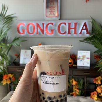 Gong Cha - Earl grey milk tea with 3J (boba, egg pudding and herbal jelly) - Coffee & Tea Near Me - Cerritos, California Gong Cha - Earl grey milk tea with 3J (boba, egg pudding and herbal jelly) - Coffee & Tea Near Me - Cerritos, California