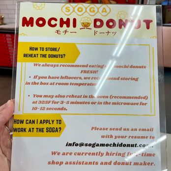 Soga Mochi Donut - Reheating instructions - Donuts Near Me - Saint Paul, Minnesota