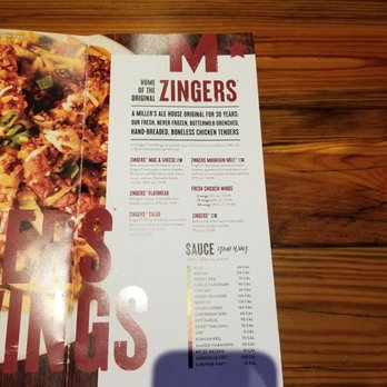 Miller's Ale House - Zingers menu - American Near Me - Sanford, Florida Miller's Ale House - Zingers menu - American Near Me - Sanford, Florida