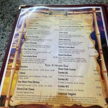 Sunset Grille & Raw Bar - Menu - Seafood Near Me - Marathon, Florida